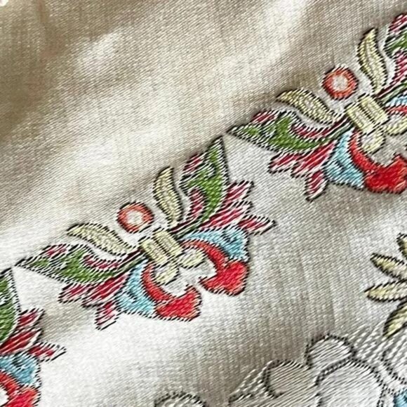 Asian Brocade Wall Art – Framed Brocade Textile in Silk Blend, Panel for Home De - Picture 6 of 9